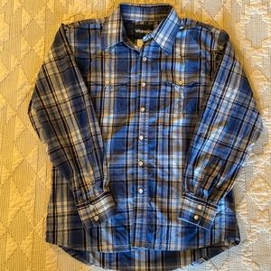 Wrangler Pearl snap size large (10-12) boys